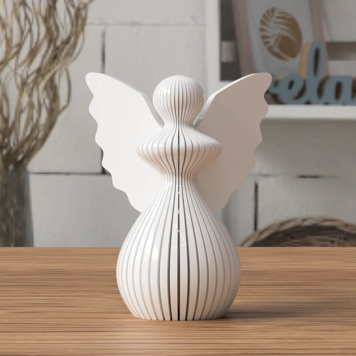 Moderne kerstengel ornament