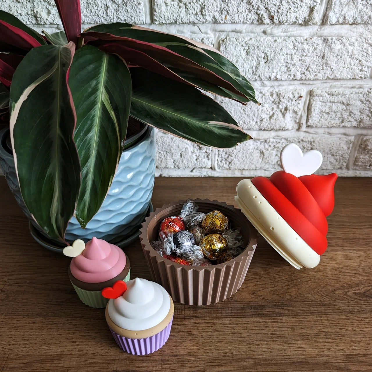 Valentijn cupcake cadeaudoos