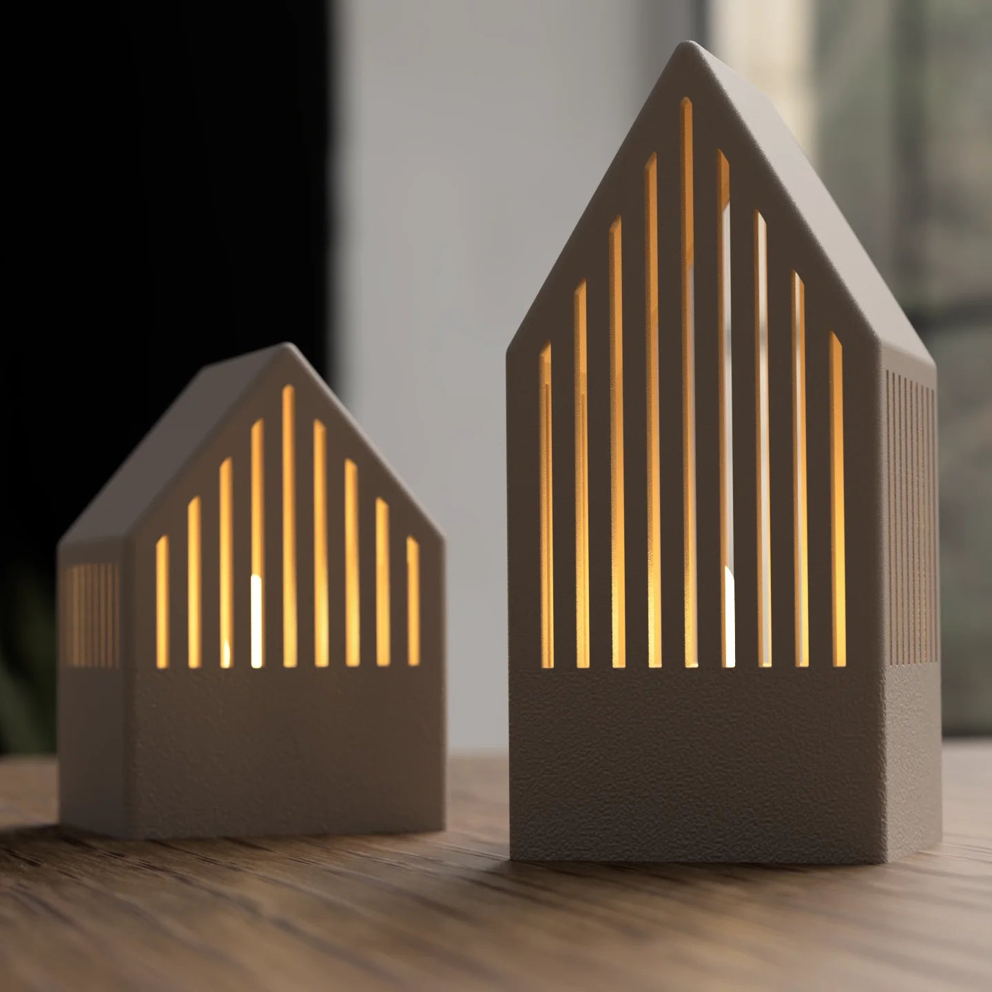 Modern Japandi tea light house
