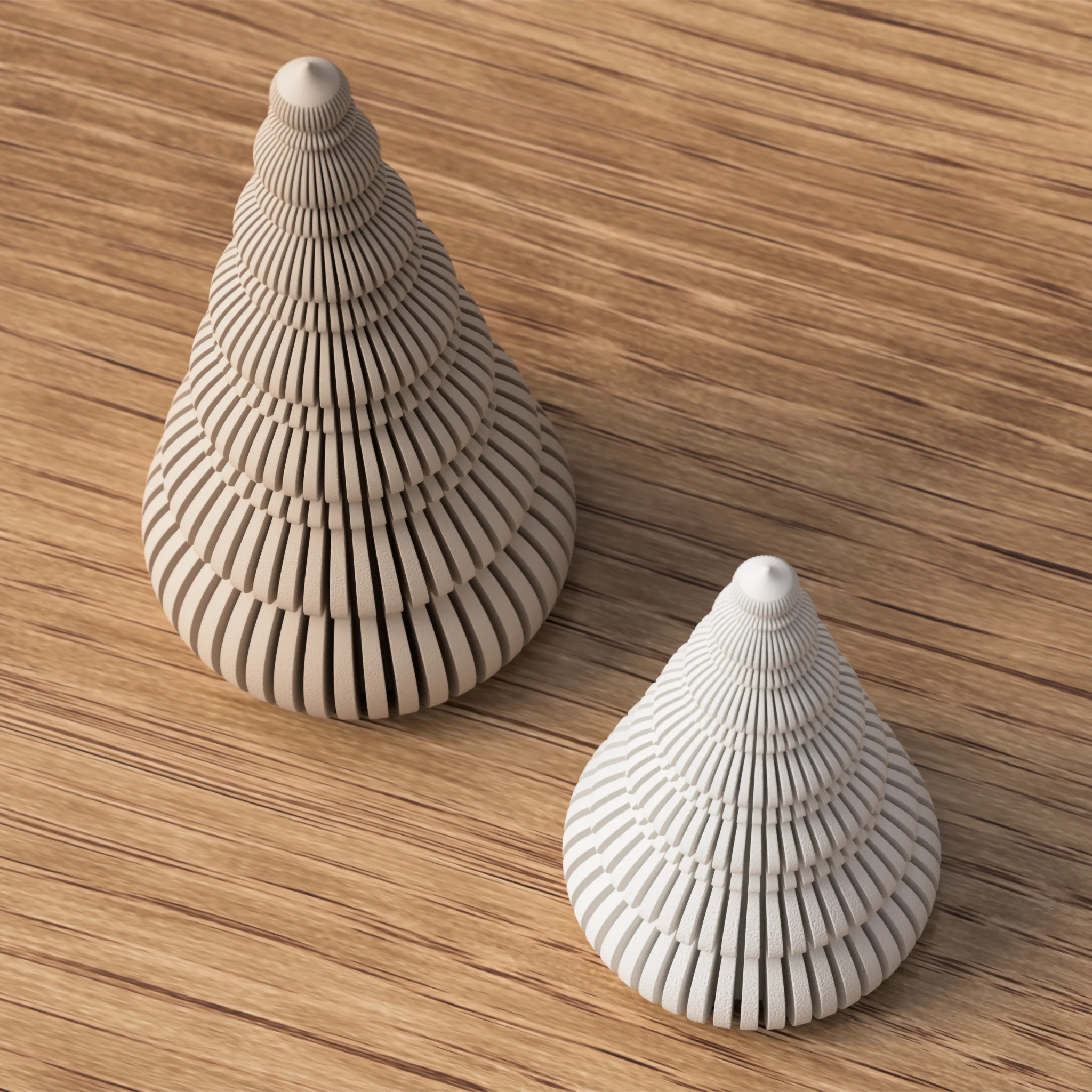 Moderne Nordic Japandi kerstboomdecoratie