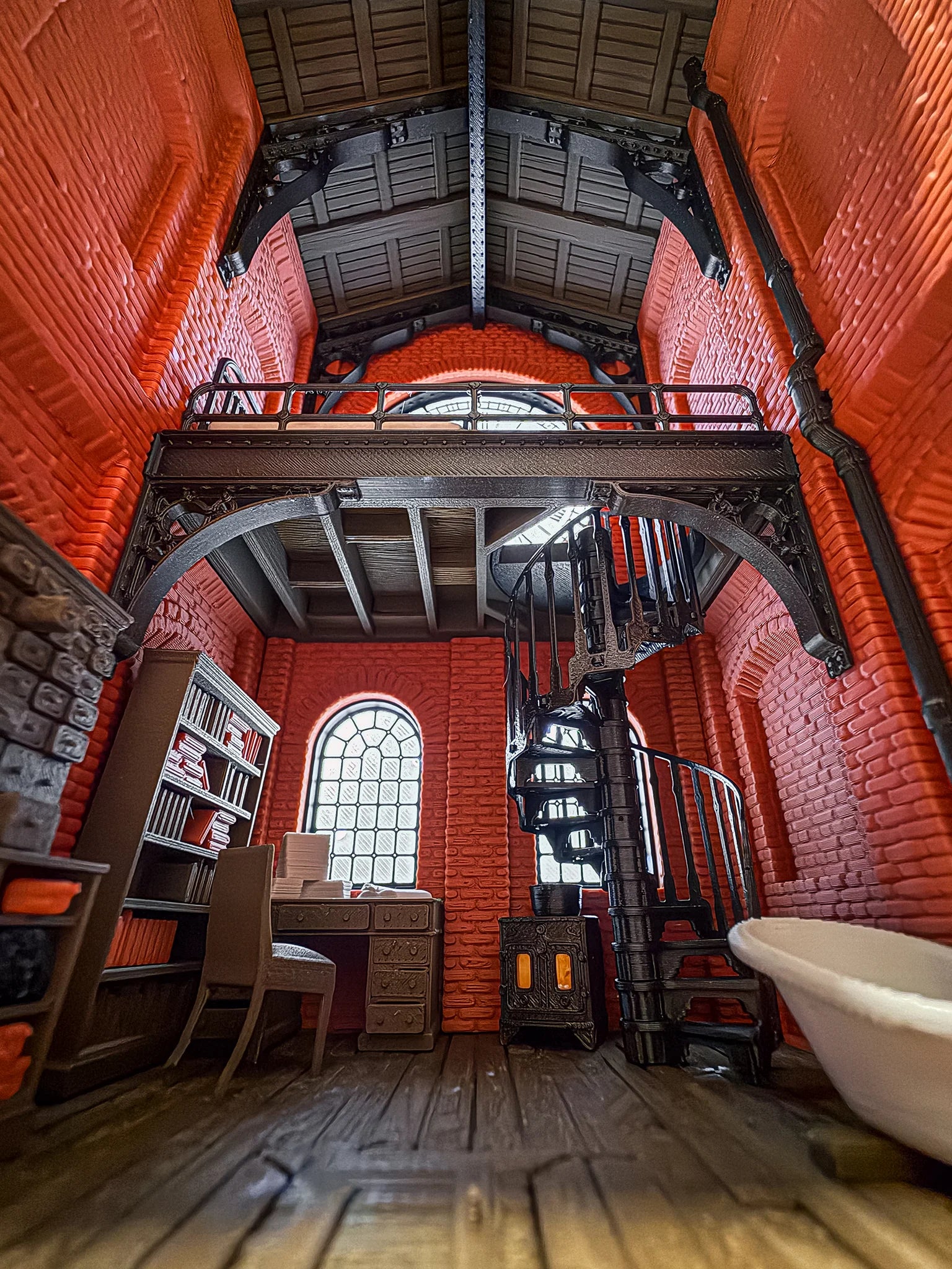 Victoriaanse klokkentoren book nook