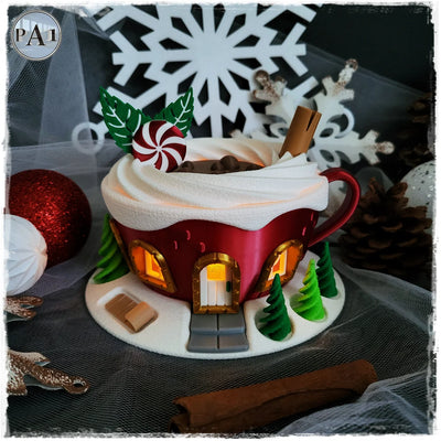 Kerstfeeënhuis – Warme chocolademelk kopje