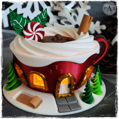 Kerstfeeënhuis – Warme chocolademelk kopje