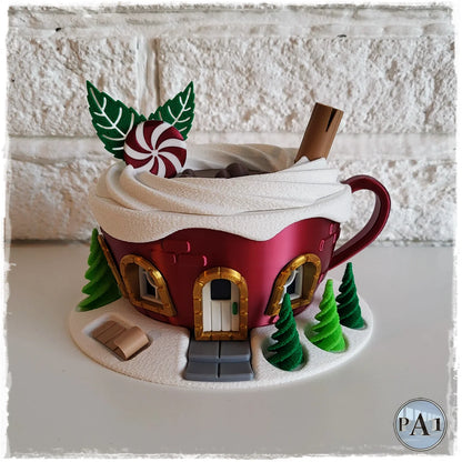 Kerstfeeënhuis – Warme chocolademelk kopje