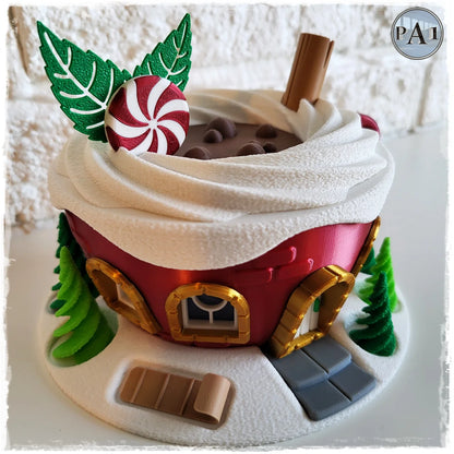 Kerstfeeënhuis – Warme chocolademelk kopje