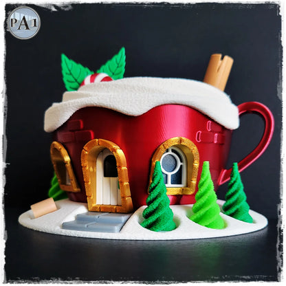 Kerstfeeënhuis – Warme chocolademelk kopje