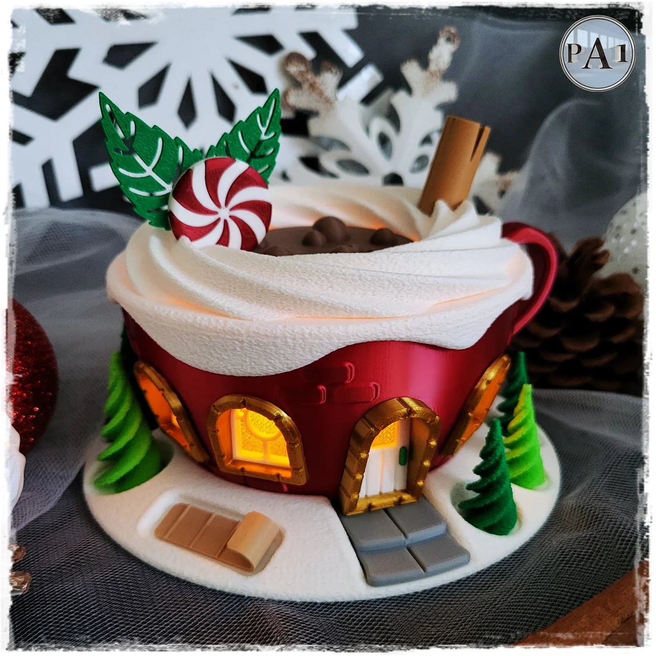 Kerstfeeënhuis – Warme chocolademelk kopje