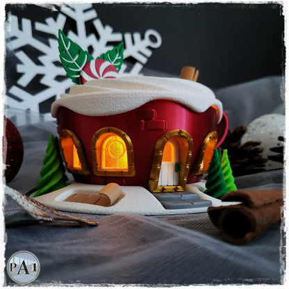 Kerstfeeënhuis – Warme chocolademelk kopje
