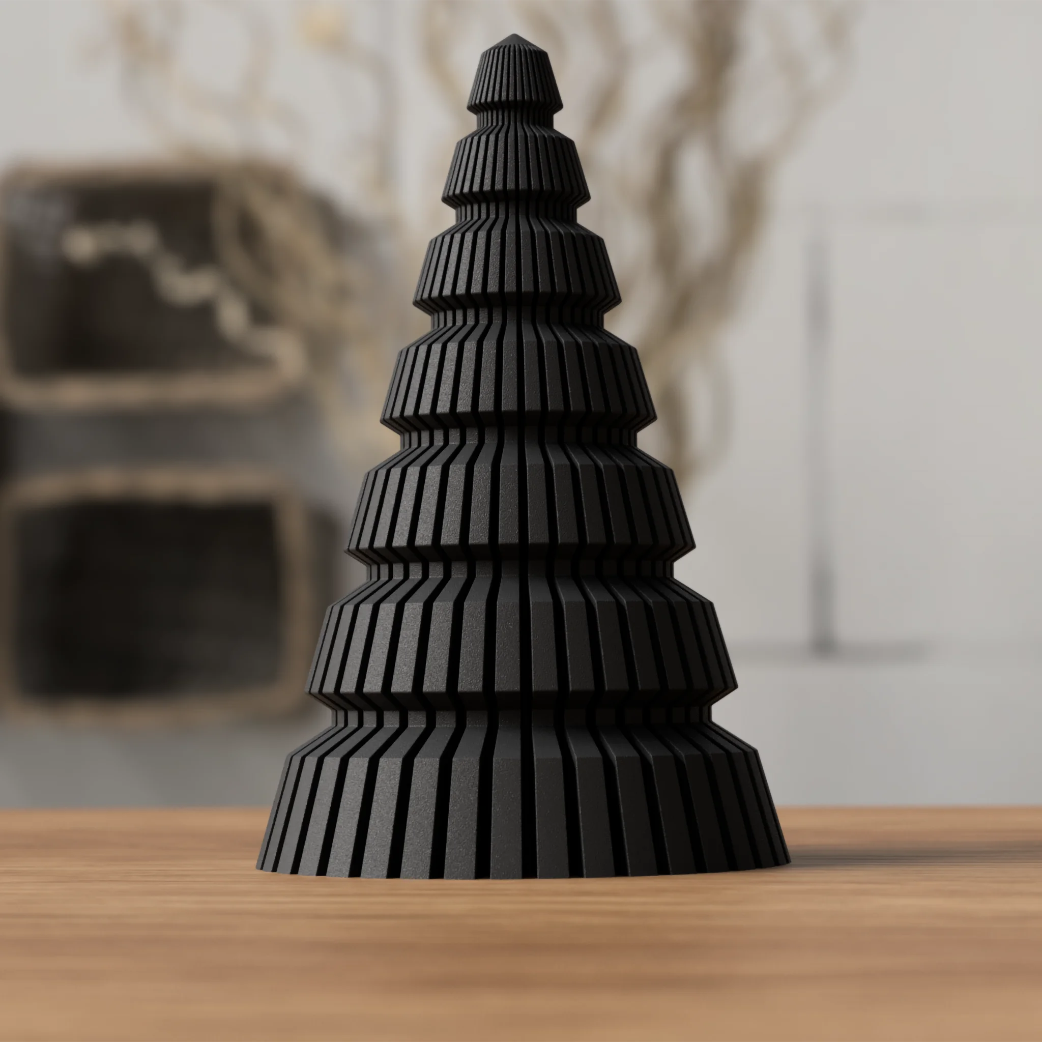 Moderne Japandi kerstboom