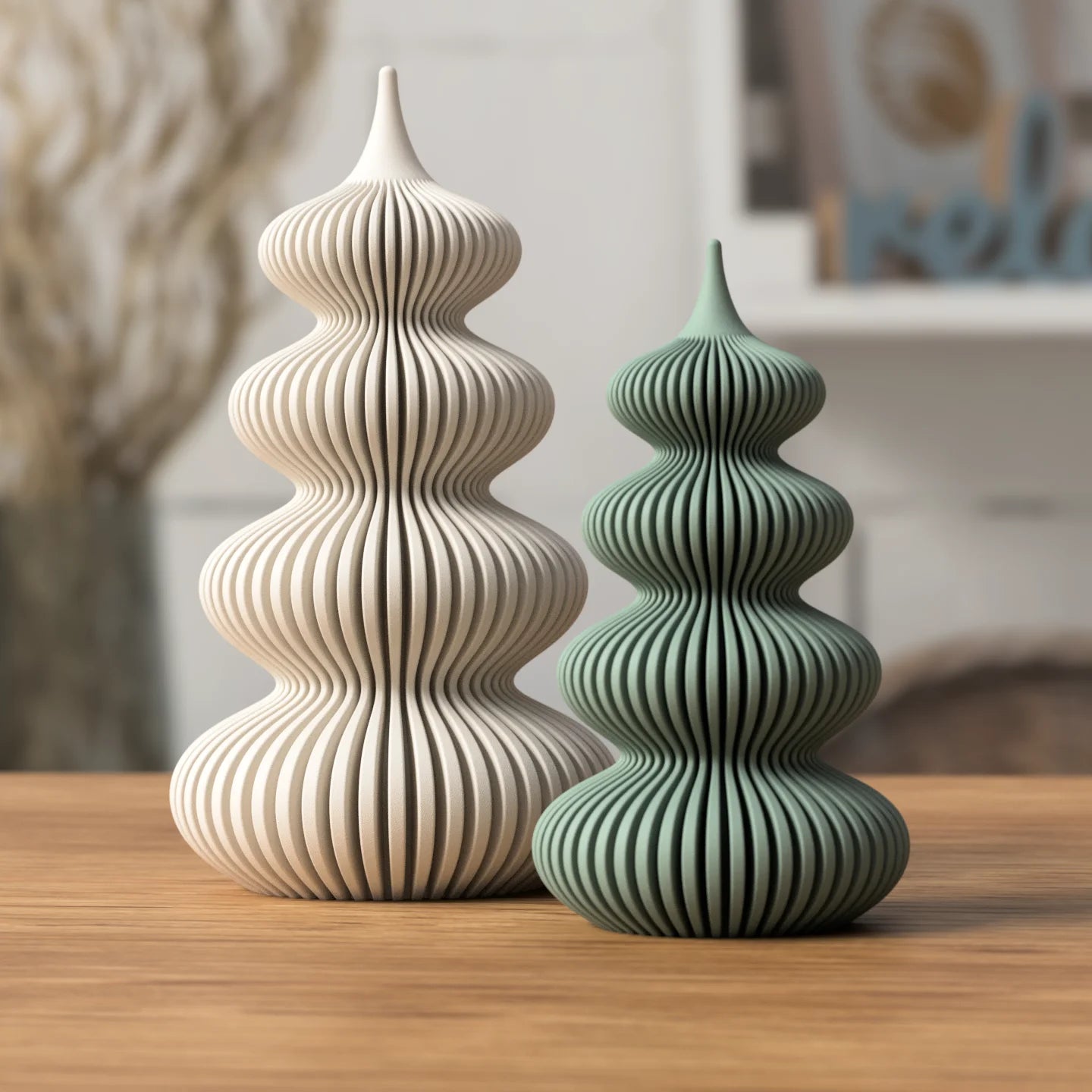 Moderne golvende kerstboom